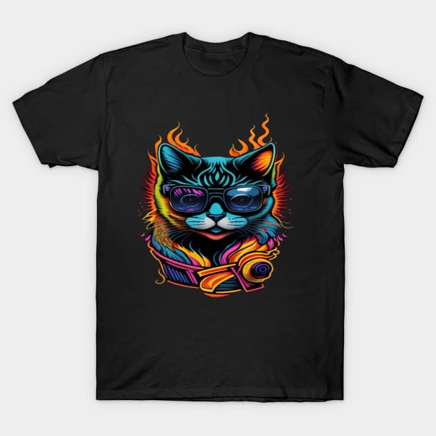 cool cat T-Shirt by sukhendu.12